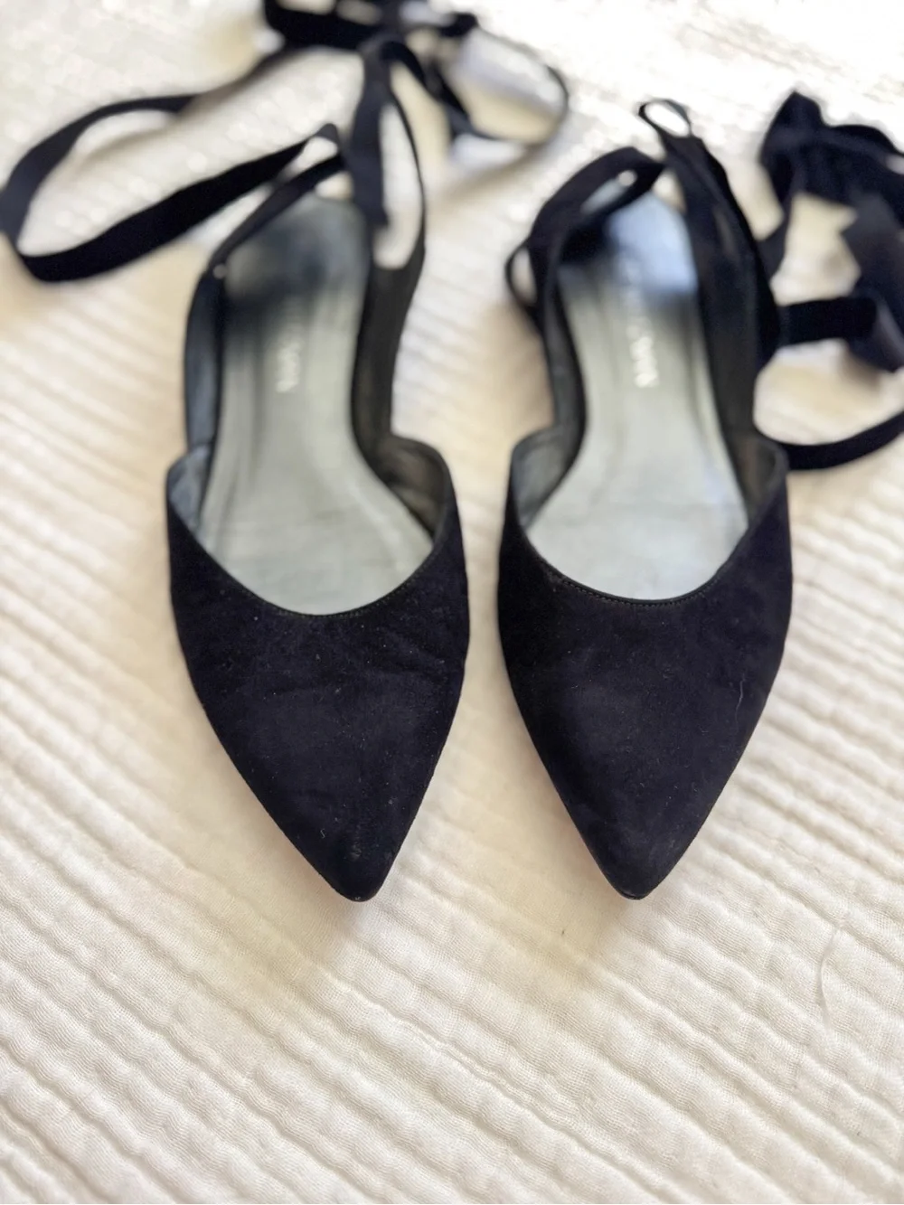 Stuart Wietzman Supersonic Suede Lace Up Flats size 8.5